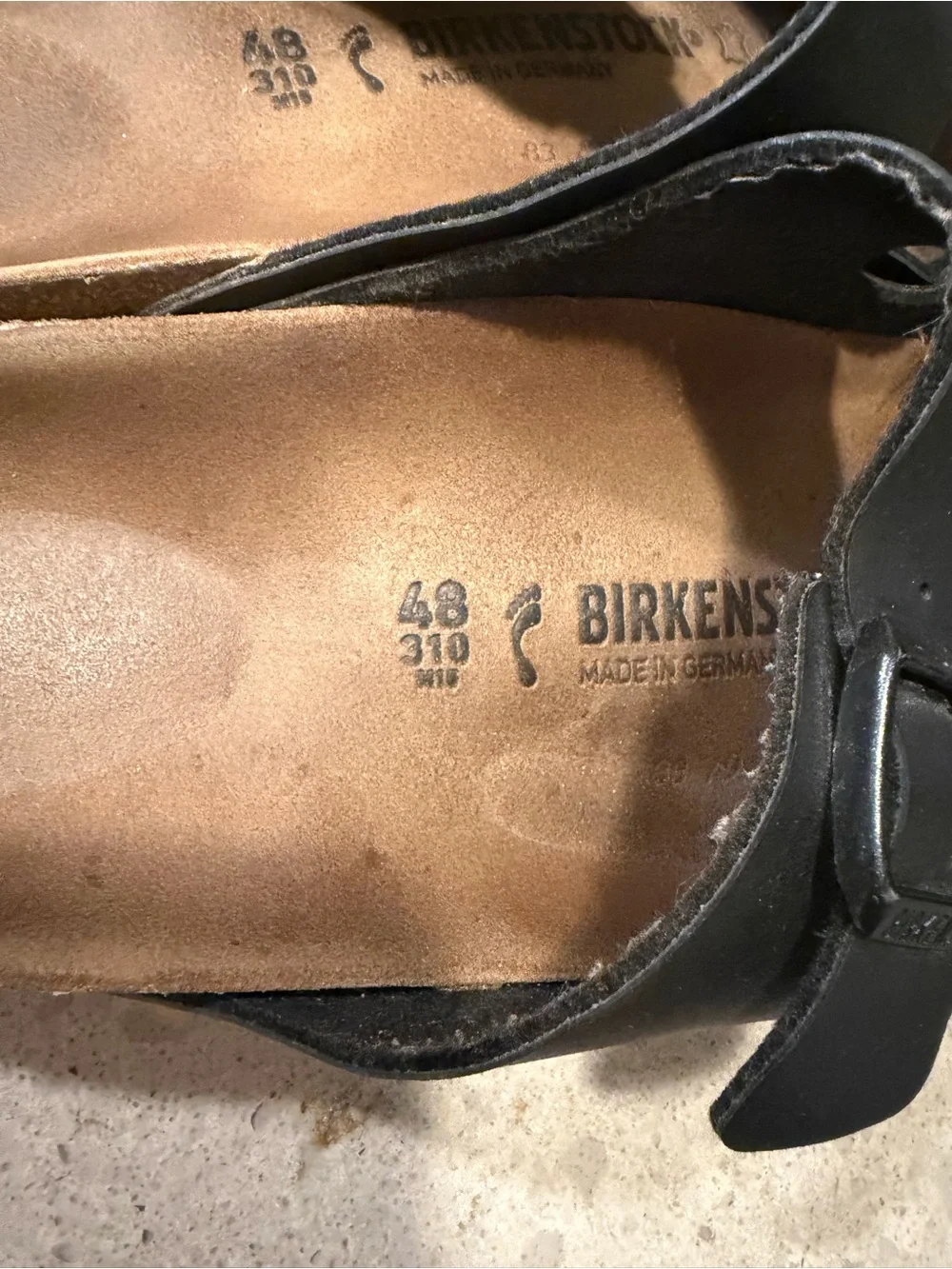 Birkenstock Black Two-Strap Men’s Sandals with Adjustable Buckles